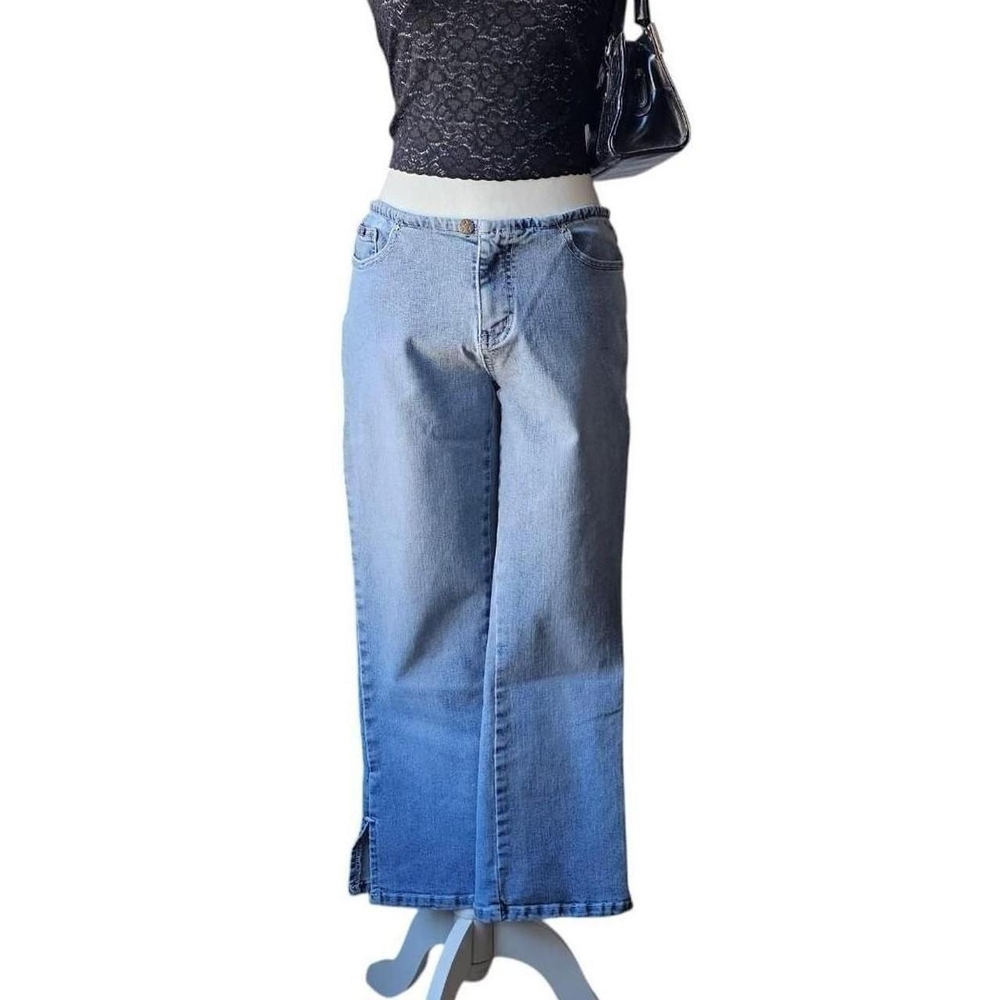 Y2K Bubblegum Low Rise Denim Capris with No Waistband | 7/8
